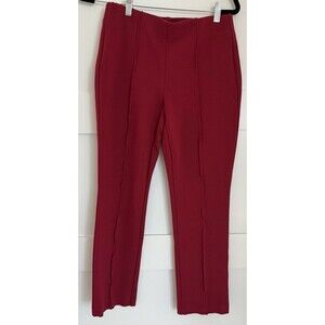 Chicos Womens Pull On Knit Legging Size OS Red seam  front Comfort Stretch